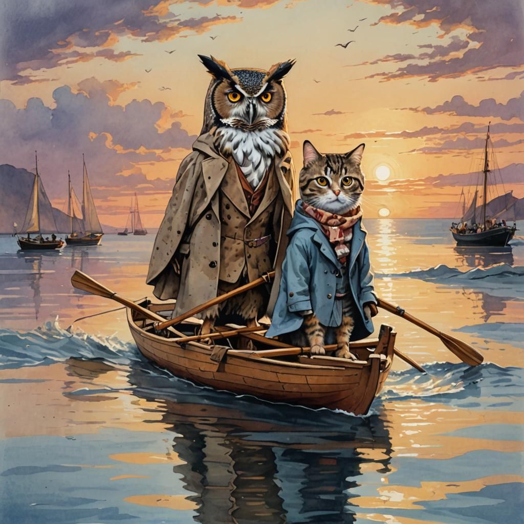 Owl and Cat's Sunset Boat Trip
