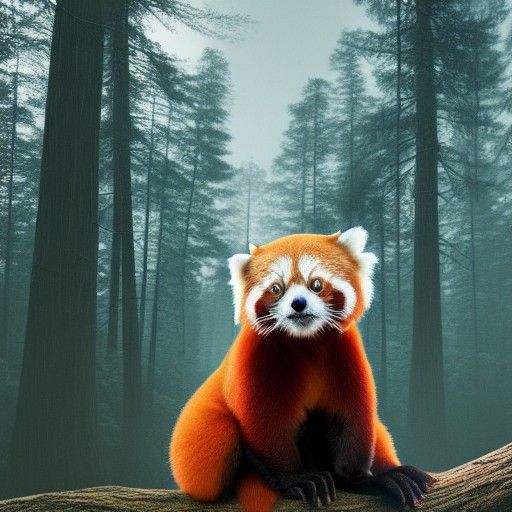 Red Panda in Hoodie, Disney-Pixar Style