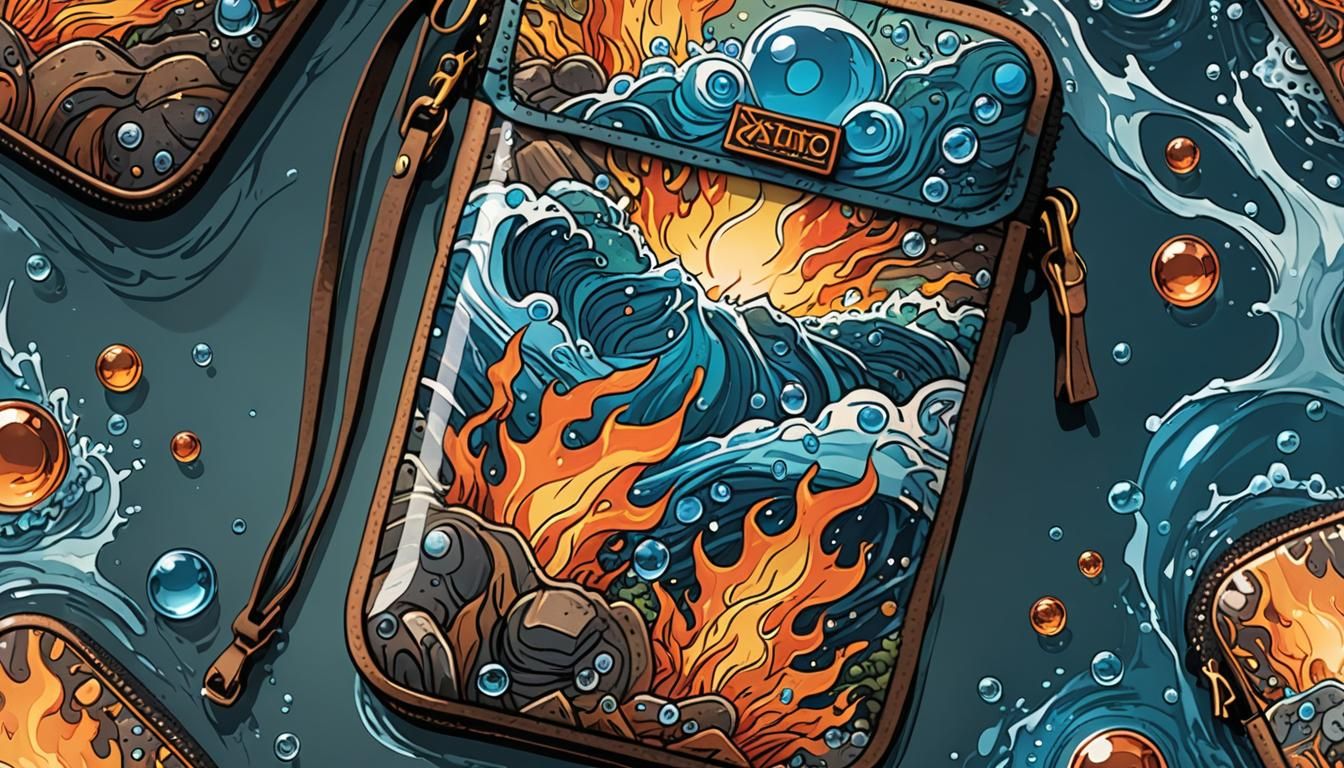 Elemental Phone Pouch Concept Art in Comic Style