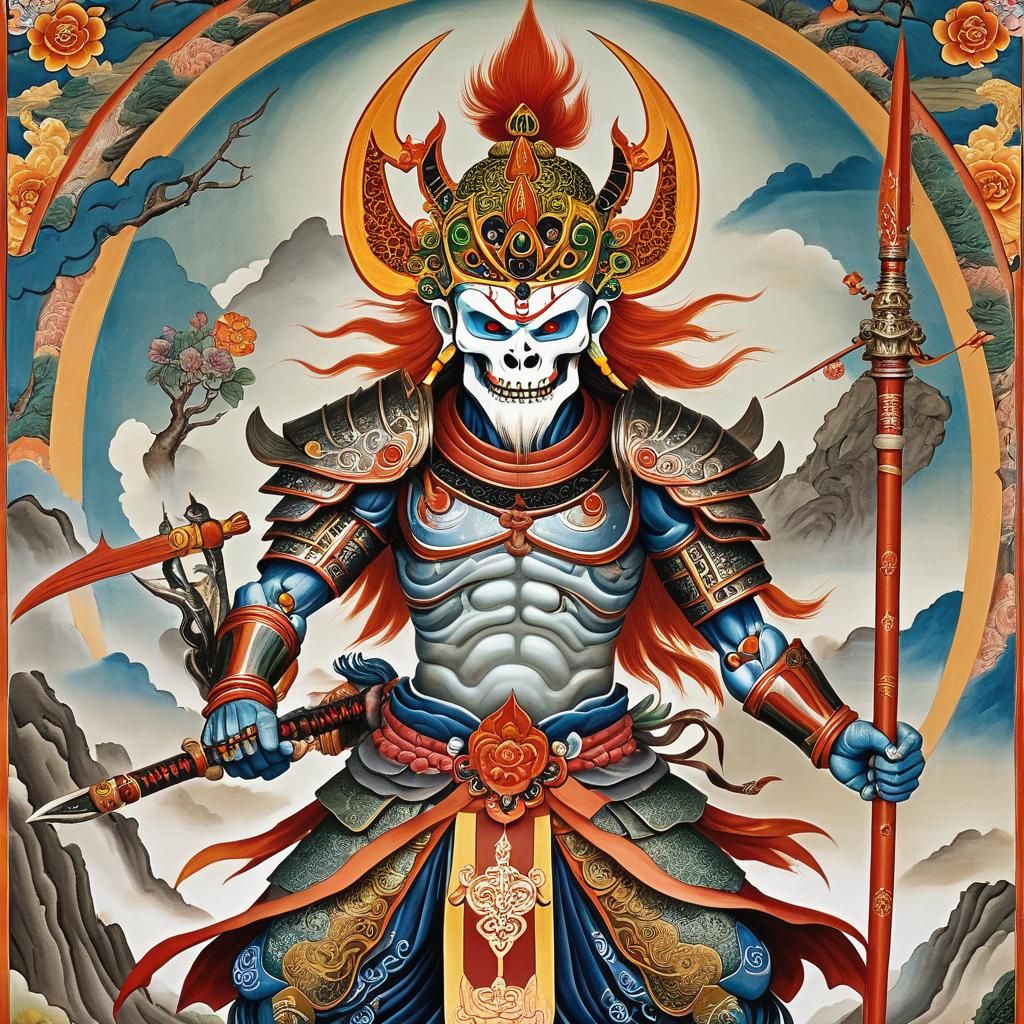 Begtse in Buddhist Thangka Art