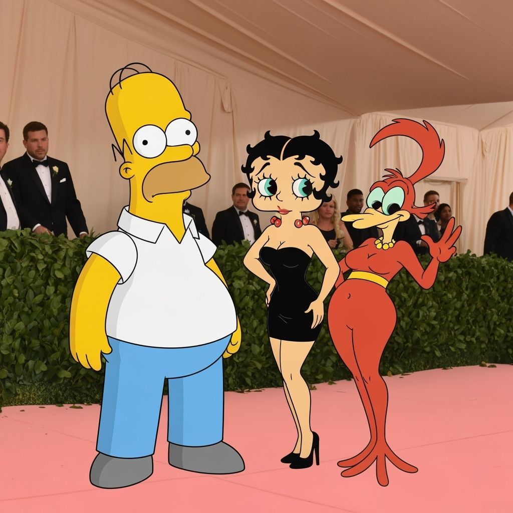 Cartoon Icons at Met Gala 2025 Surreal Design
