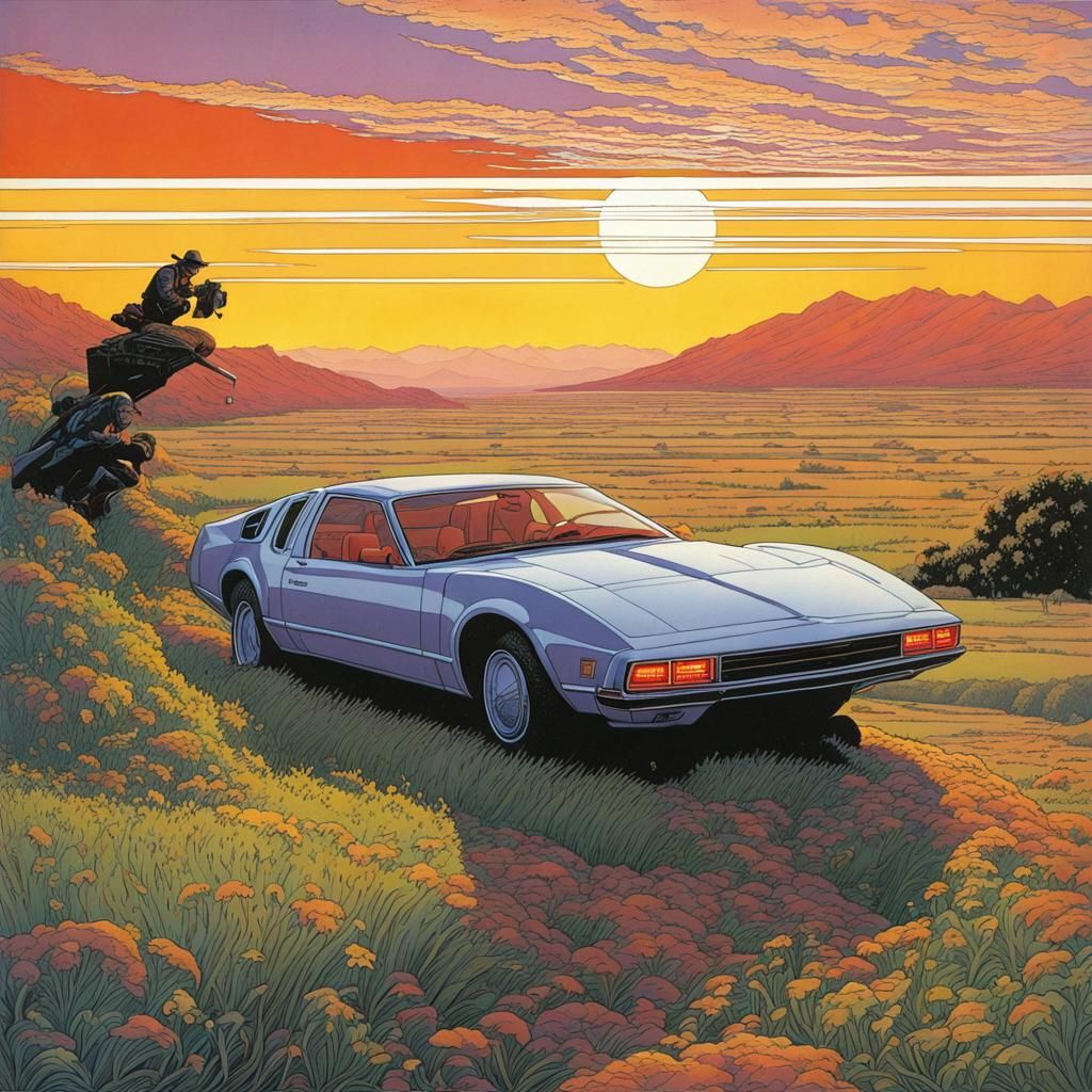 Orenok Album Cover Art in Moebius Style