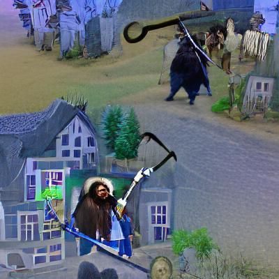 Grim Reaper Terrorizes Medieval Village