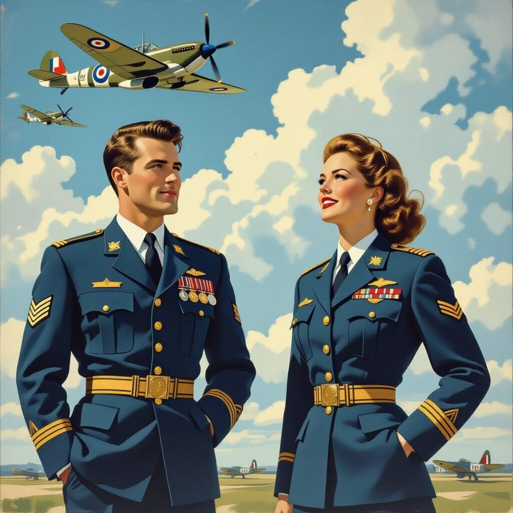 Vintage WWII Royal Air Force Recruiting Poster