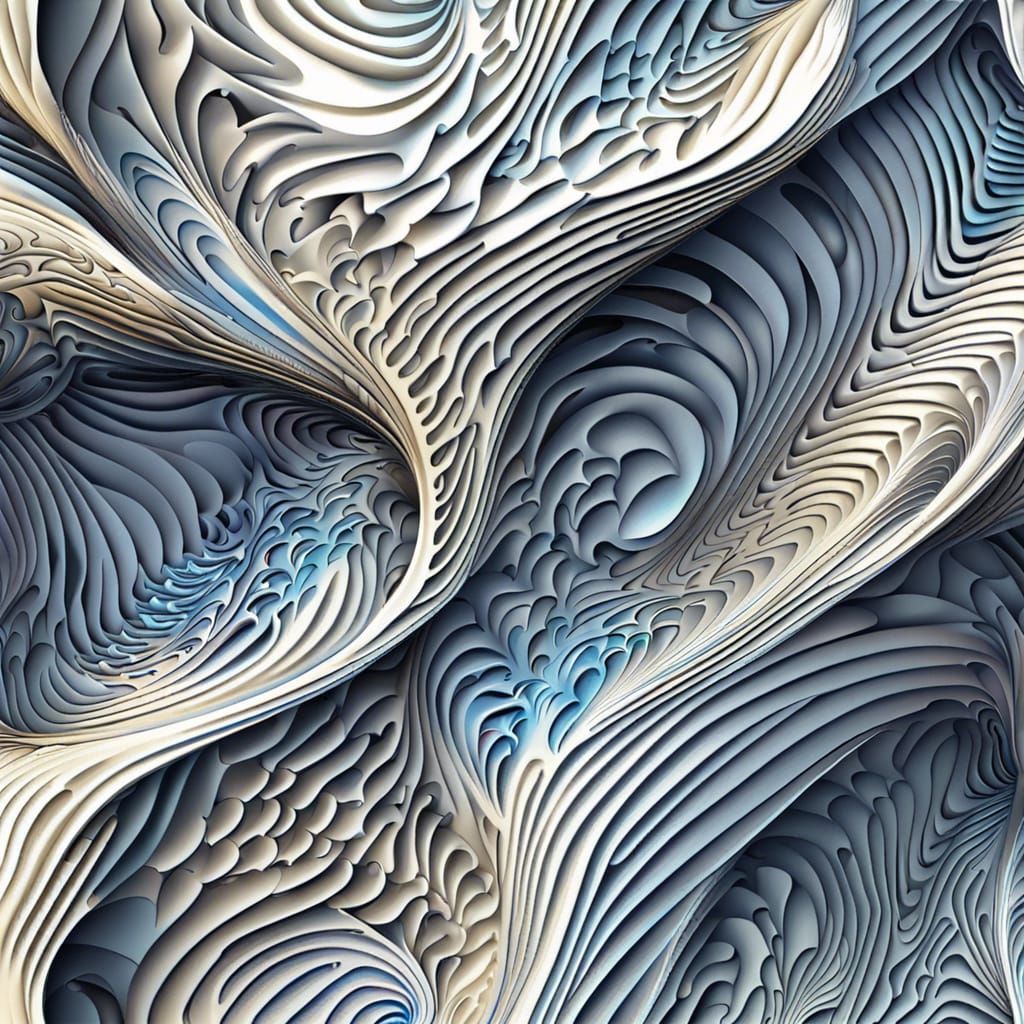 Abstract Fractal Design with 3D Shading