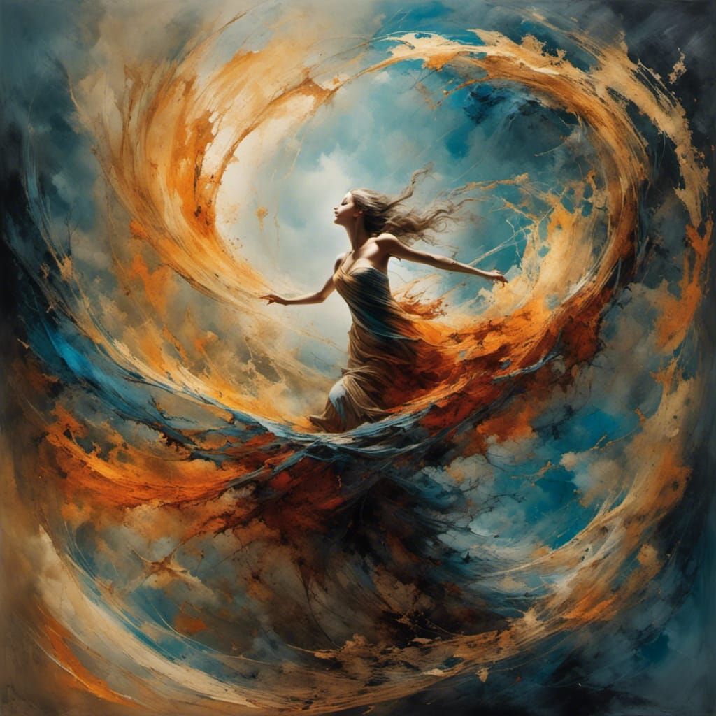 Luminous Fibonacci Spiral: Scorpion Magic Realism