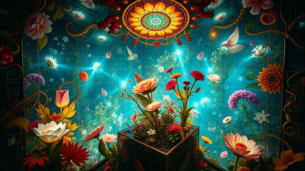 Surrealist Masterpiece in Dreamlike Fantasy Landscape