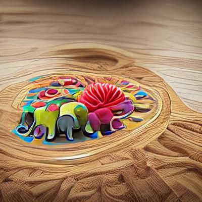 Elephant Mandala in 3D Quilling Style