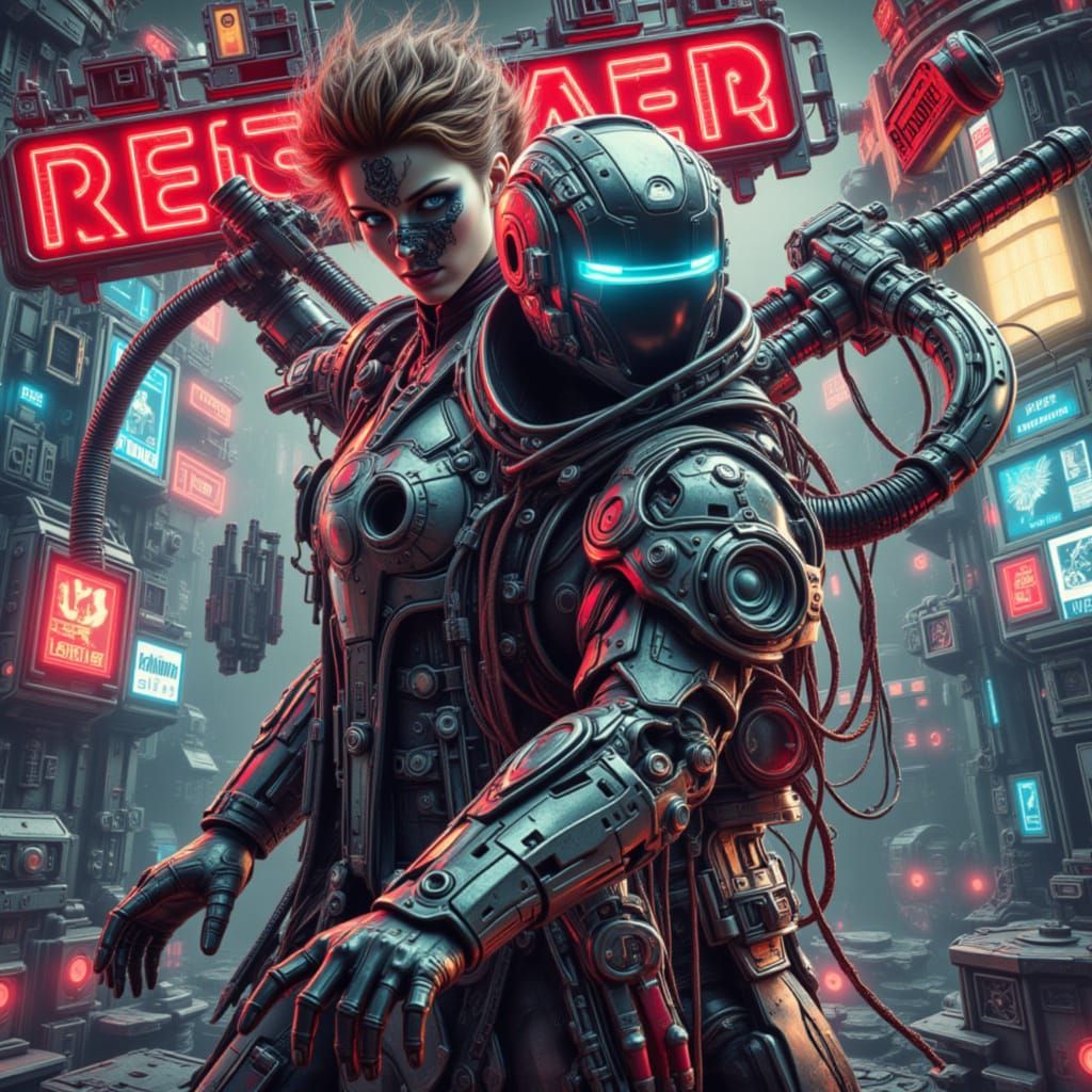 Neon City Game Day with Clockwork Elements