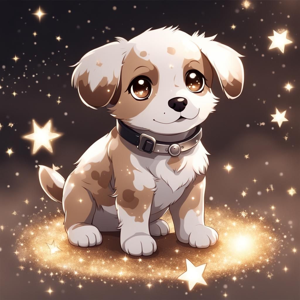 Stardust Puppy in Anime Style