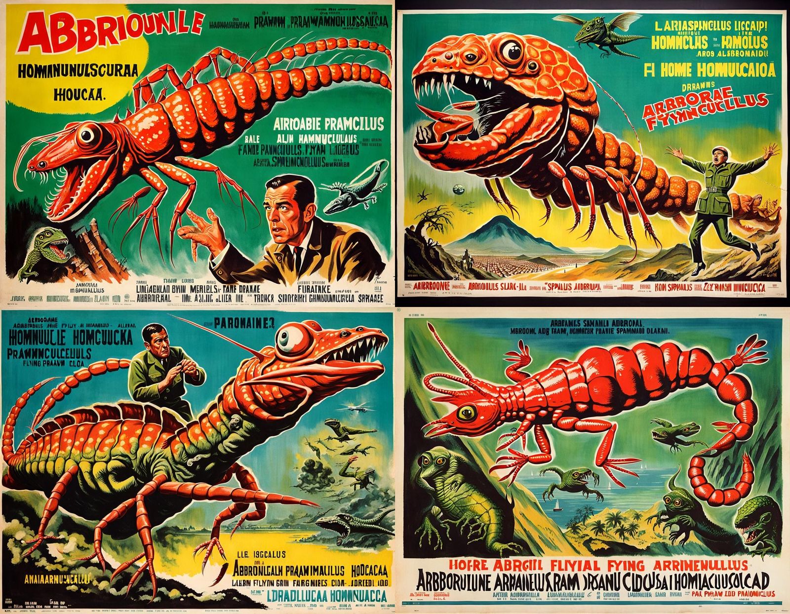 Surreal 1960s Horror Movie Poster