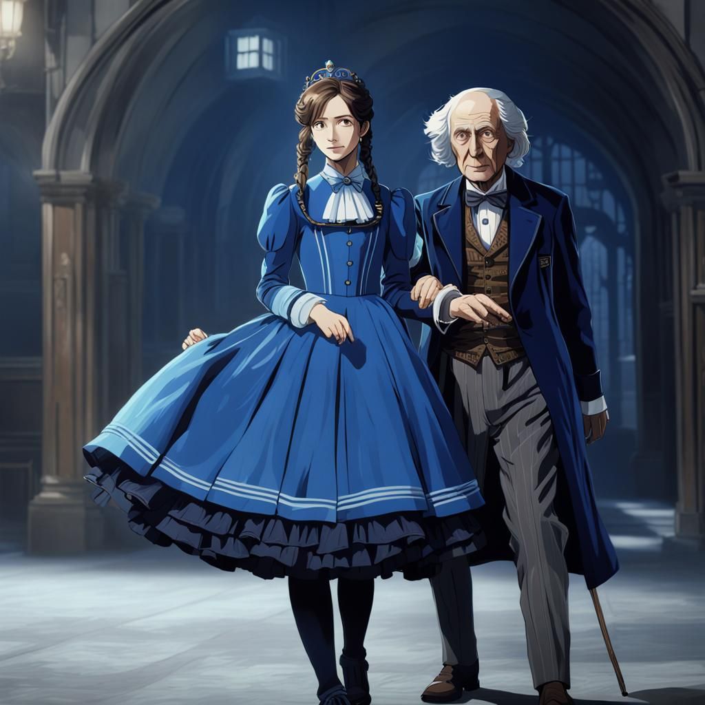Doctor Who Gothic Anime Style Scene