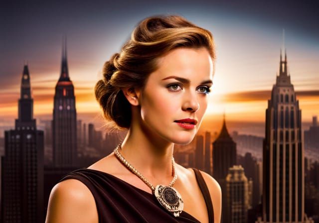 Dystopian Princess Portrait in Digital Art Style