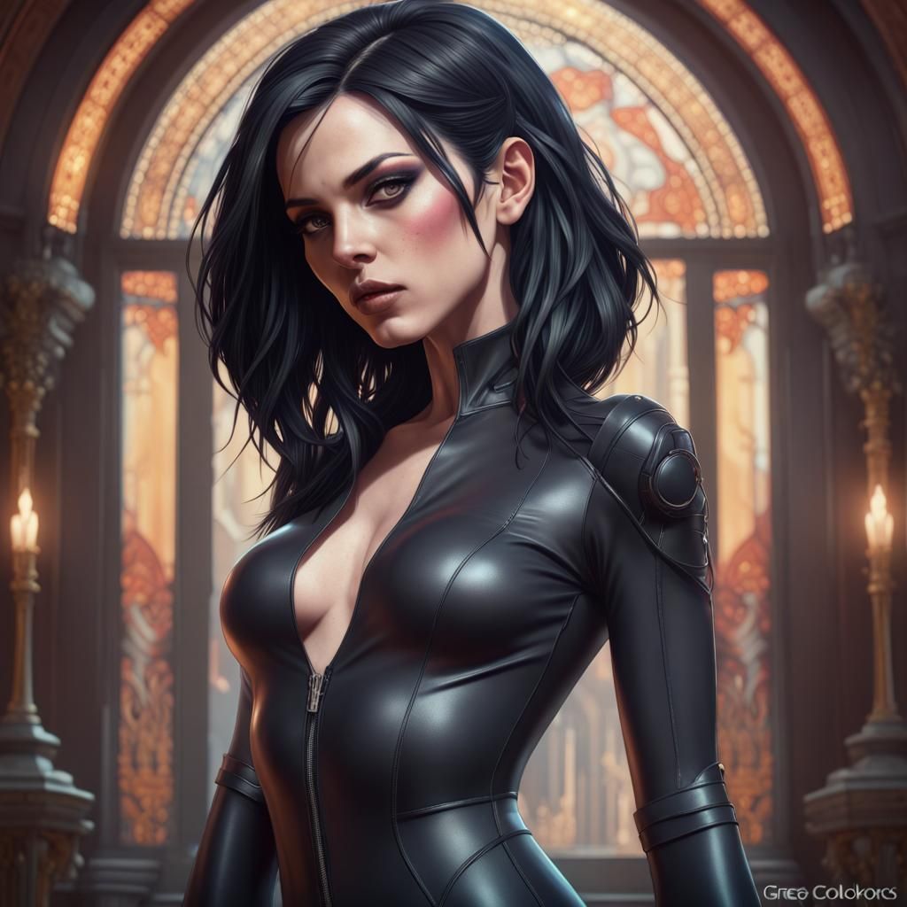 Gothic Woman Portrait in Hyperdetailed Digital Art
