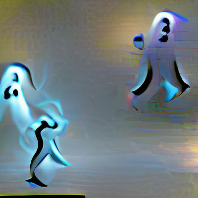Ethereal Dance of Two Ghosts