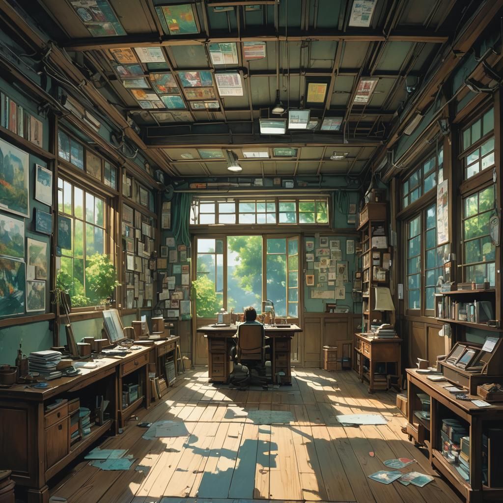 Teleportation Room in Mixed Artistic Styles