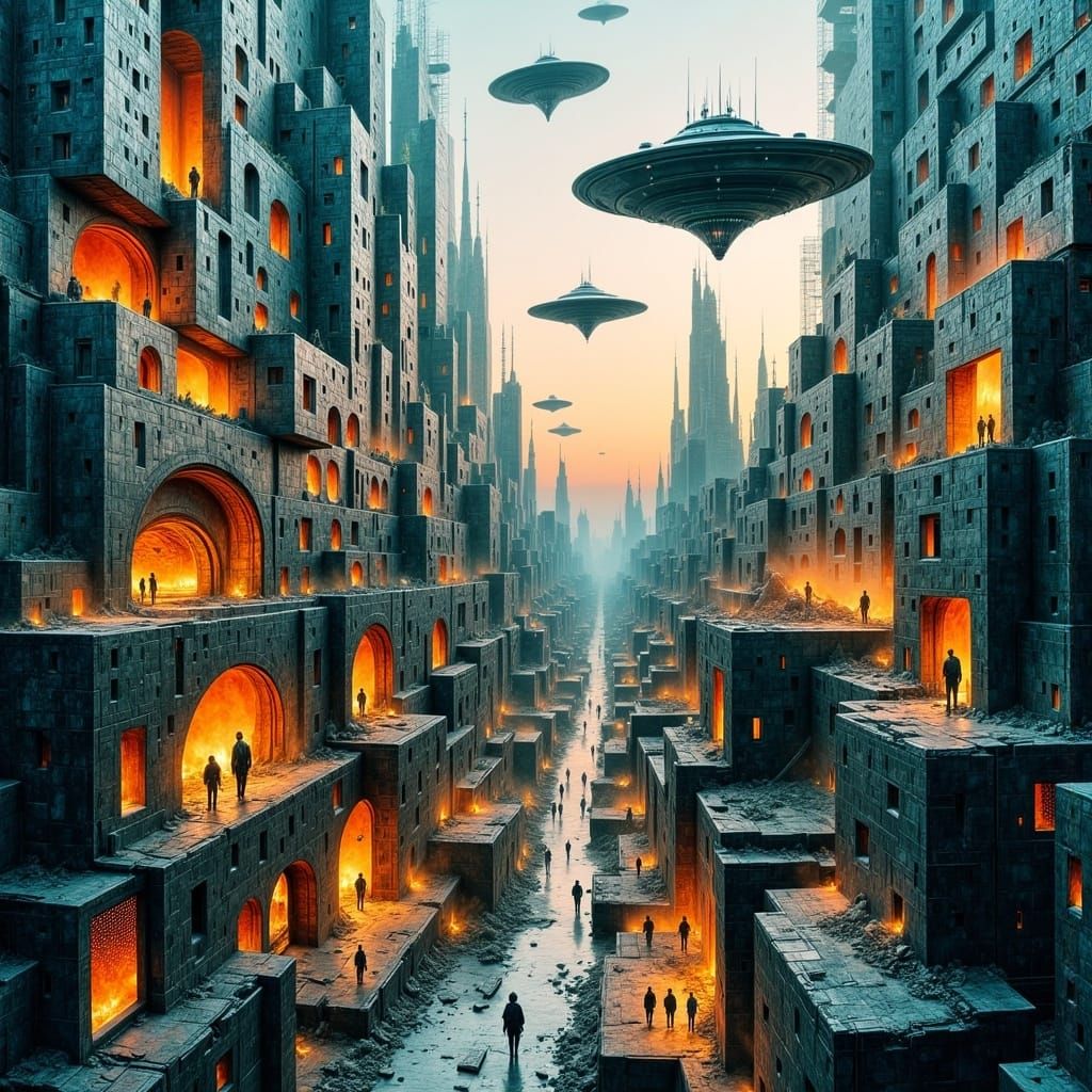 <lora:Abstract Reality:1.0> 🛸🏙