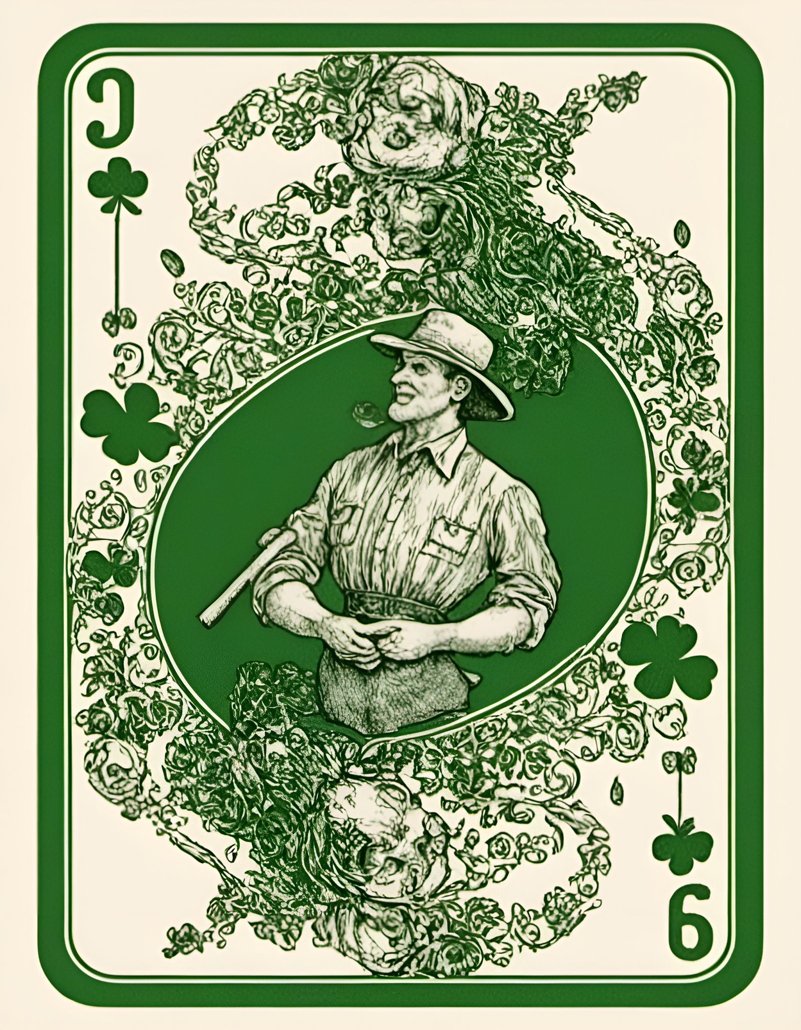 Jack of Clubs Farmer Portrait in Pixar Style