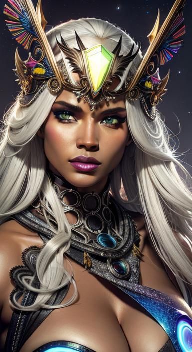 Bikini Pinup on Moonlit Beach in Underground Comix Style