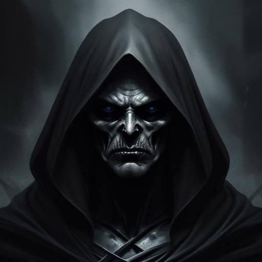Dark Fantasy Portrait: Ominous Figure in Gothic Style