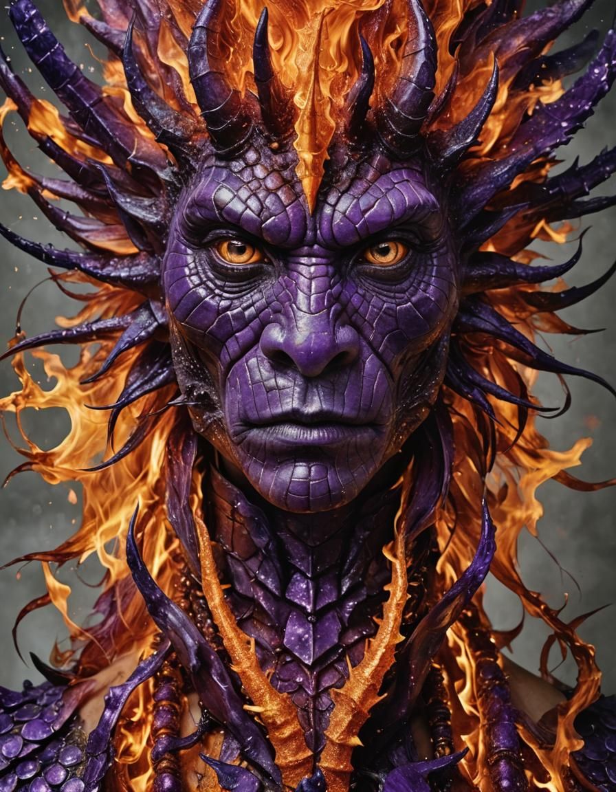 Two-Headed Dragon in Detailed 3D Splash Art