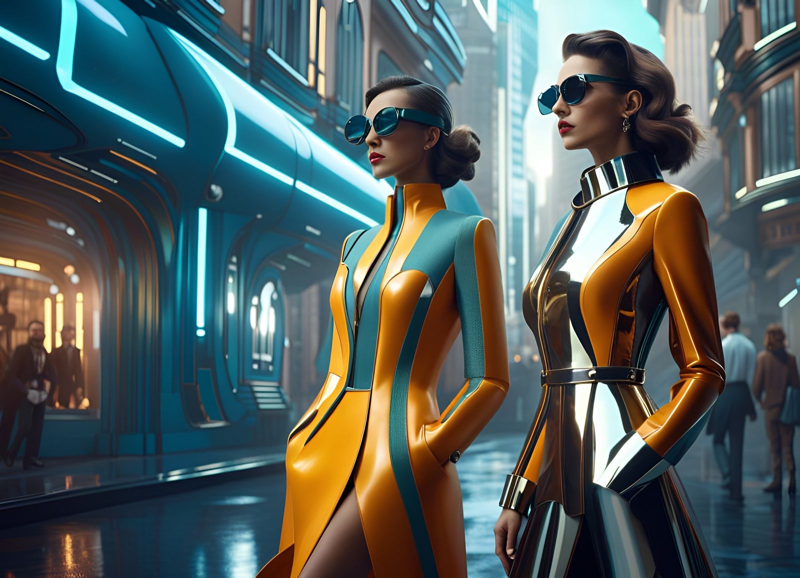 Futuristic Fashion Shoot in Retro Cityscape