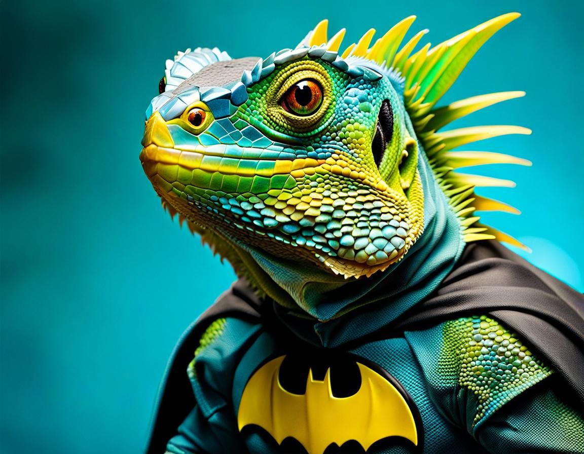 Iguana-Bat Mutant Creature in Crystalline 3D Render