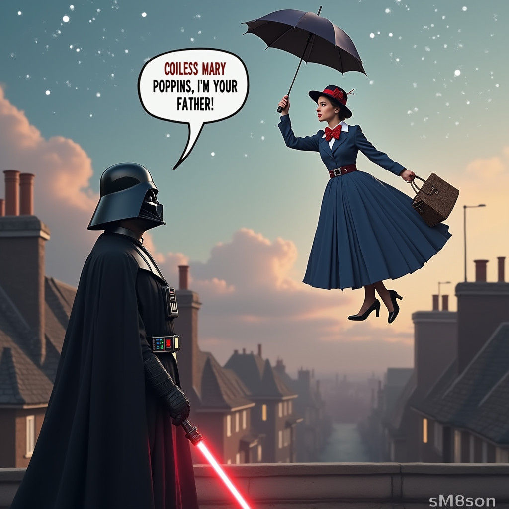 Darth Vader Meets Mary Poppins in London