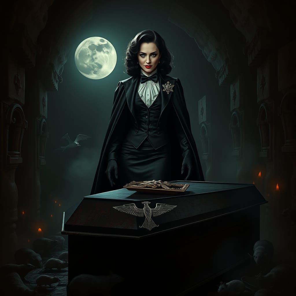 Brazilian Vampire Countess in Dark Gothic Style