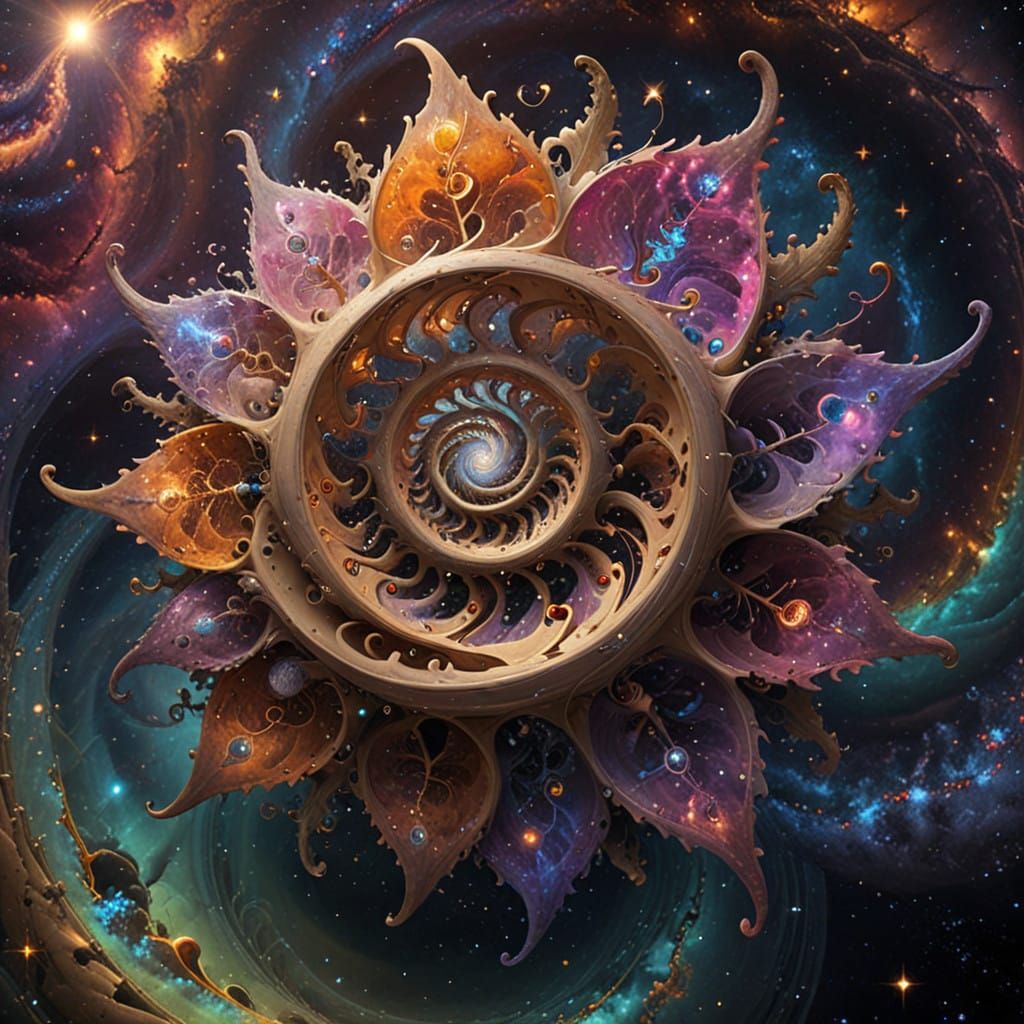 Celestial Spiral in Cosmic Design
