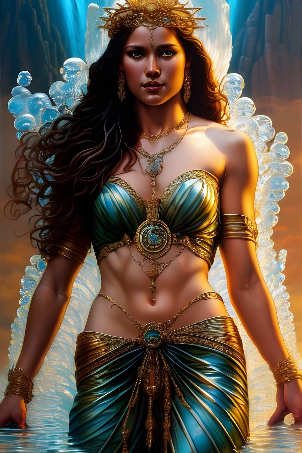 Ancient Water Goddess in Victorian Style