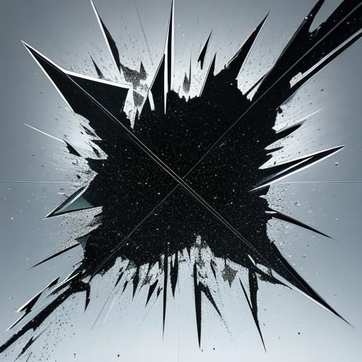 Hyperreal Shattered Glass in Sharp Focus