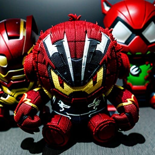 Plush Toy Mashup: Flash, Iron Man, Carnage, Venom, Hulk