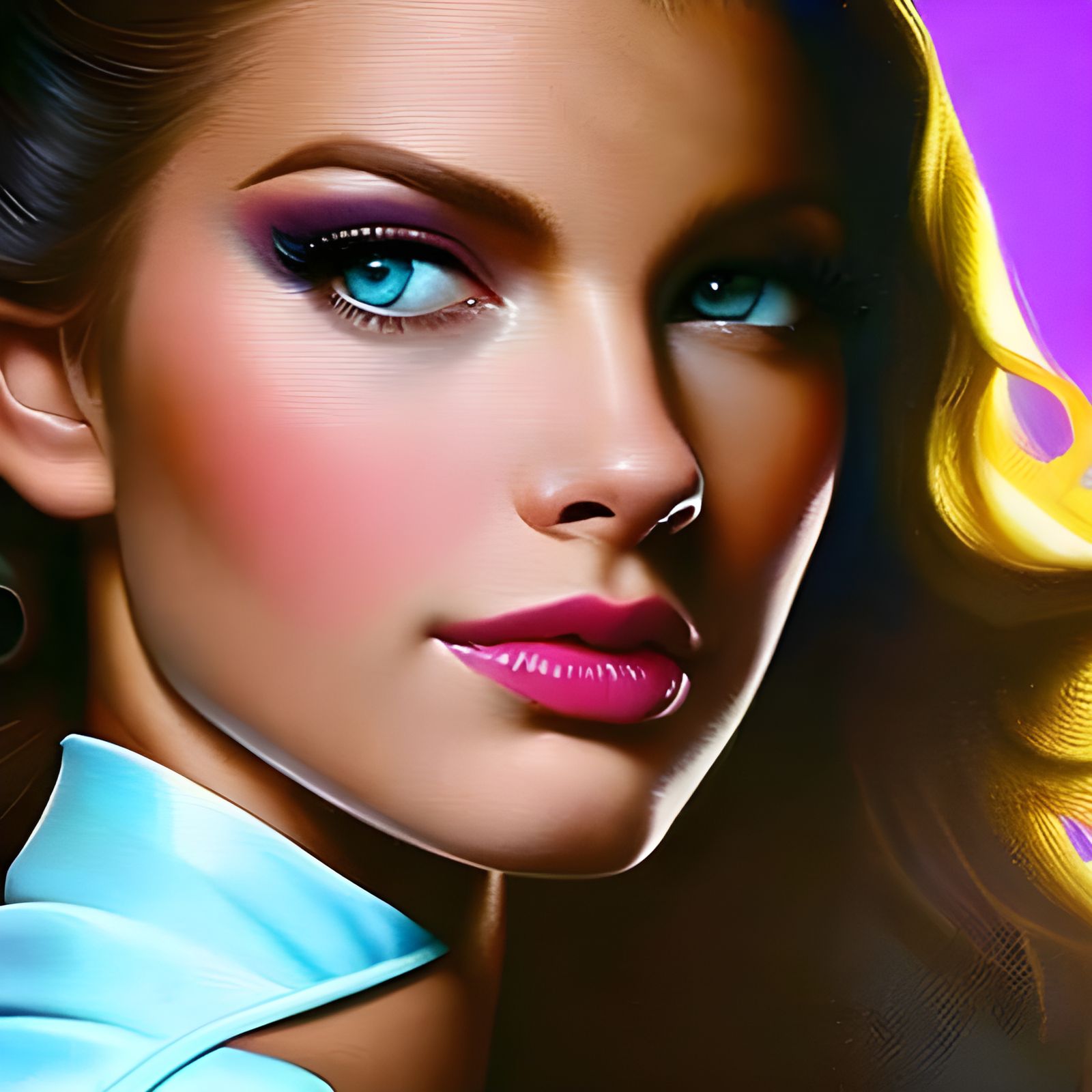 Detailed Portrait of a Gorgeous Woman in Hyperrealism