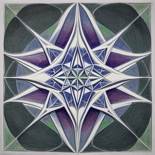 Geometric God Surrounded by Flora