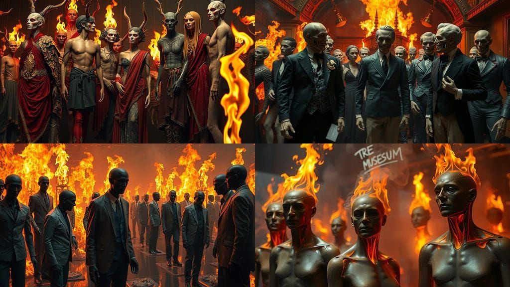 Burning Wax Museum with Melting Mannequins