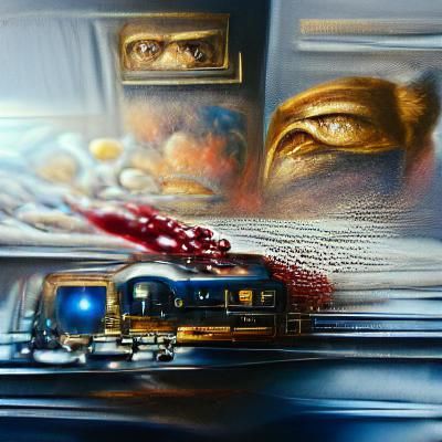 Orient Express in Winter Landscape: Digital Art