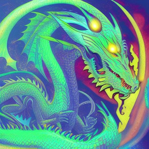 Holographic Astral Dragons in Mixed Media