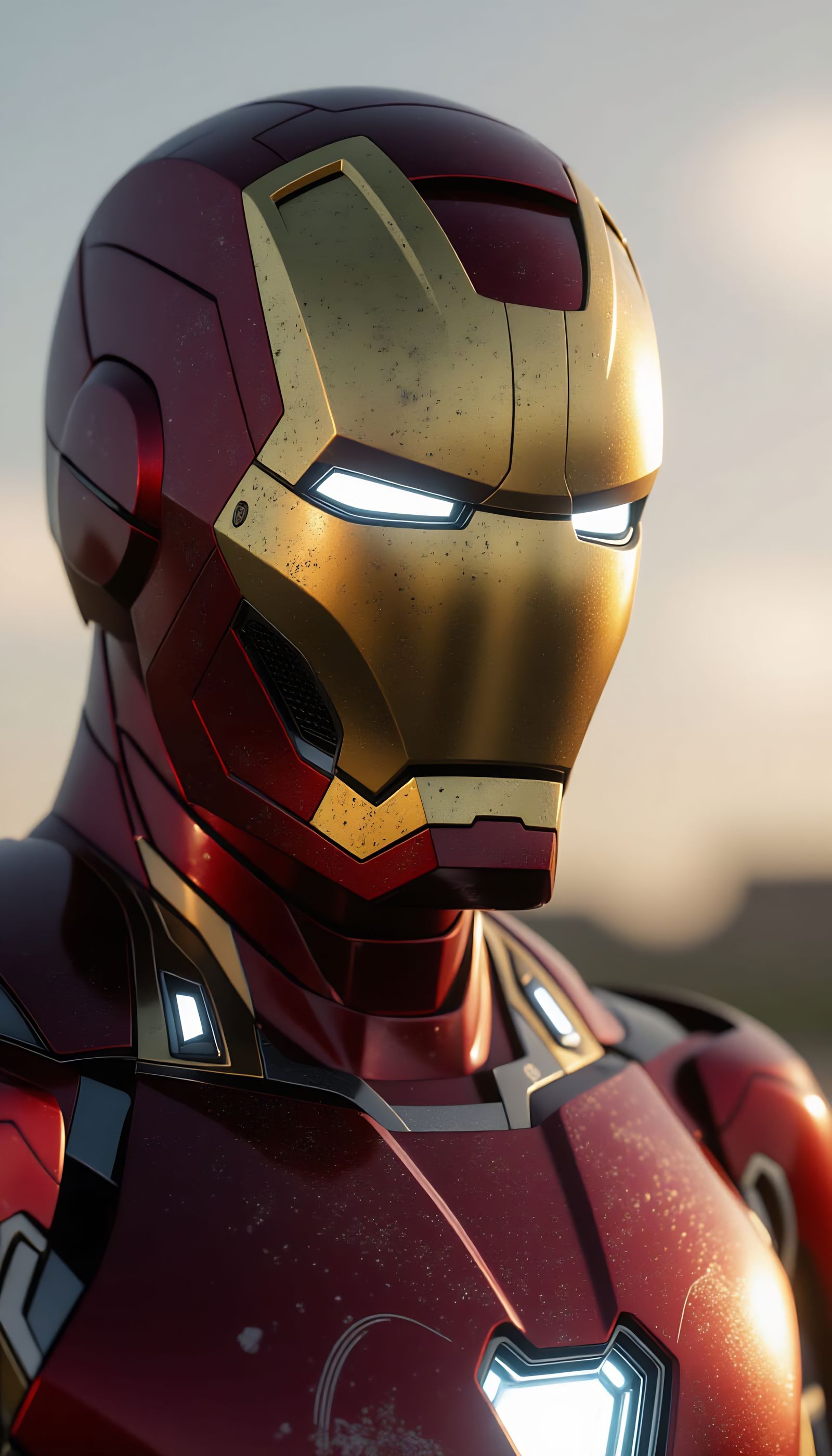 Hyper Realistic Ironman Portrait, Cinematic Film Still