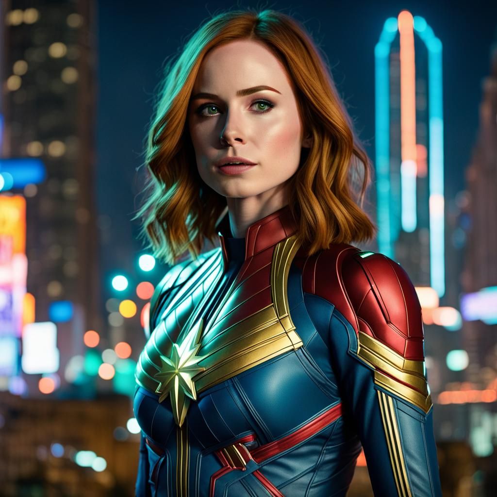 Karen Gillan as Captain Marvel in Neon City