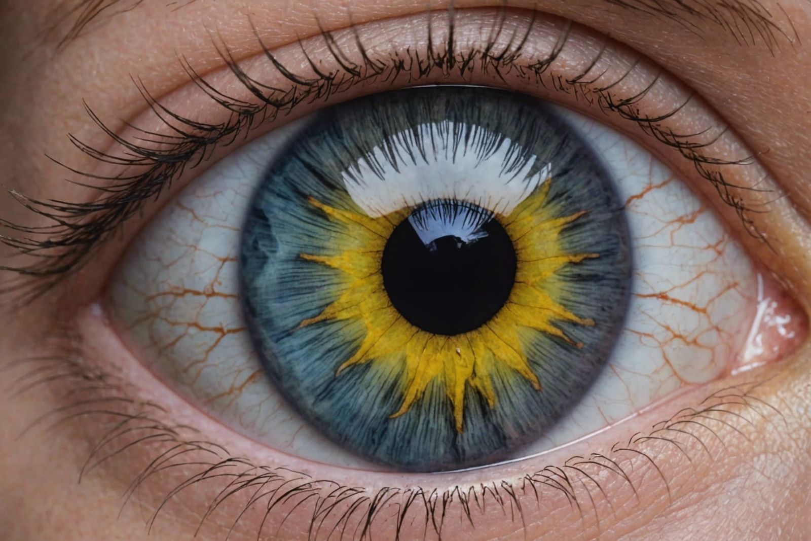 Surreal Double Iris Eyeball Close-up