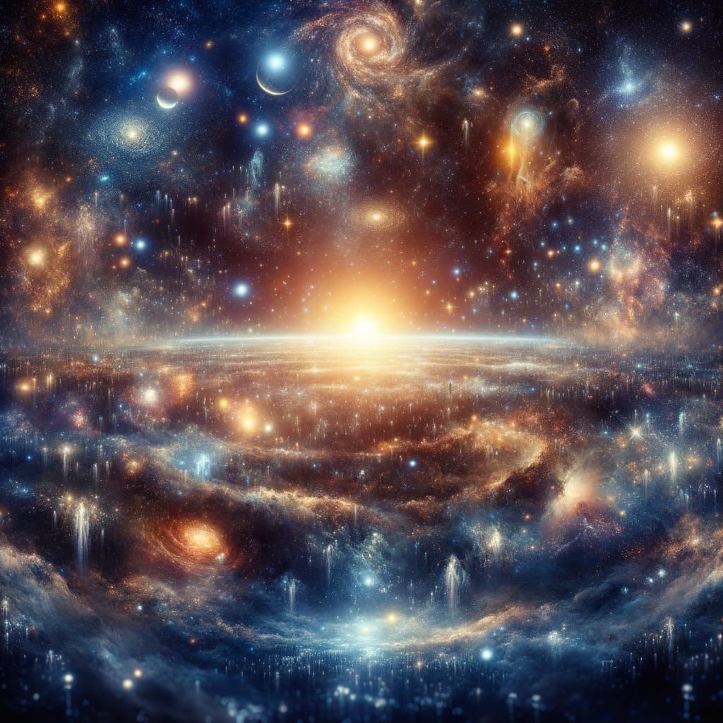 Epic Surreal Cosmos Unveiled in Abyss Black