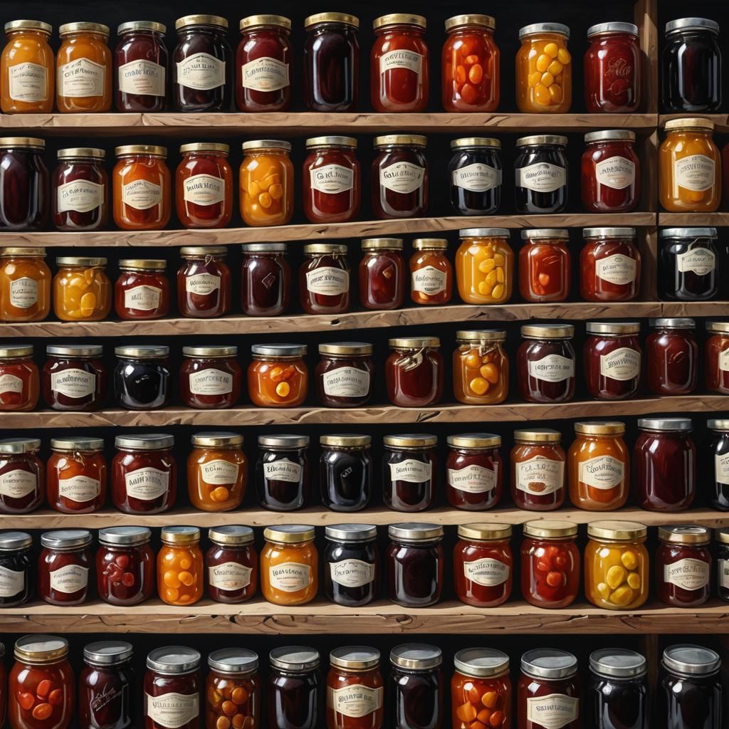 Hyperrealistic Jam Cupboard Concept Art