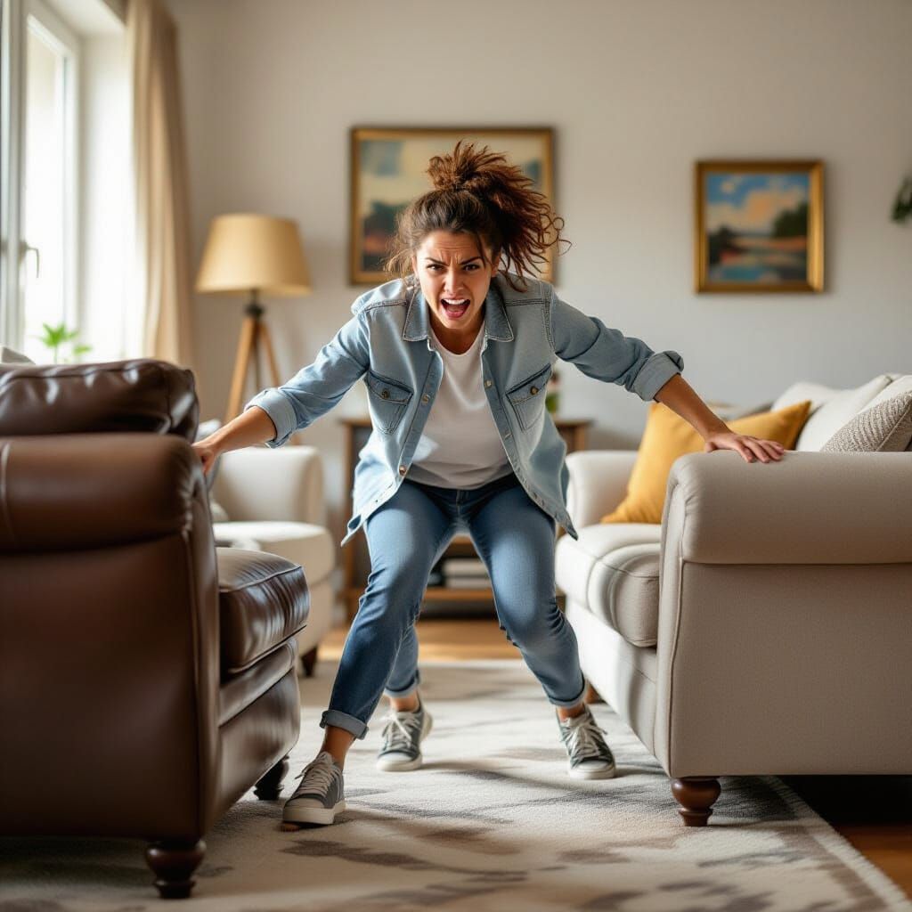 Woman Moves Furniture: Leibovitz, Rockwell, Hockney