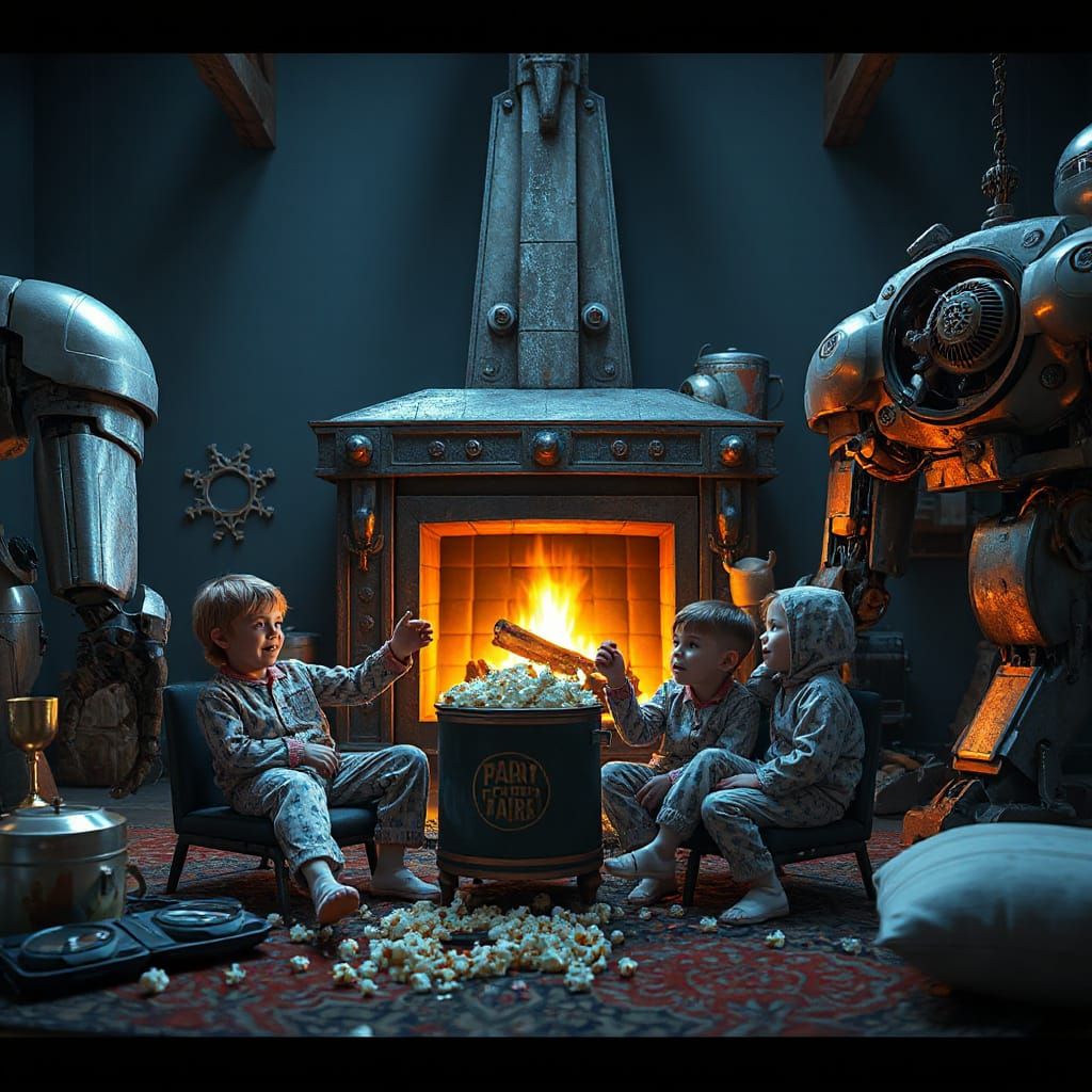 Children's Pyjama Party with Sci-Fi Details