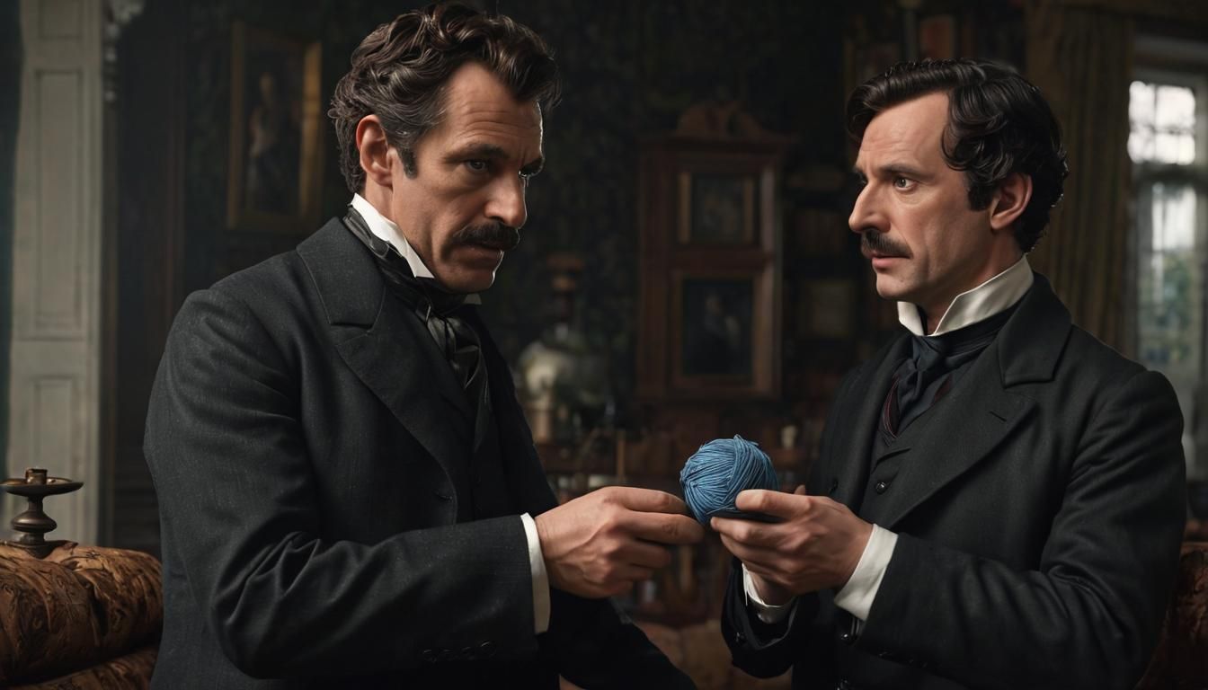 Sherlock Holmes Receives Yarn in Victorian Setting