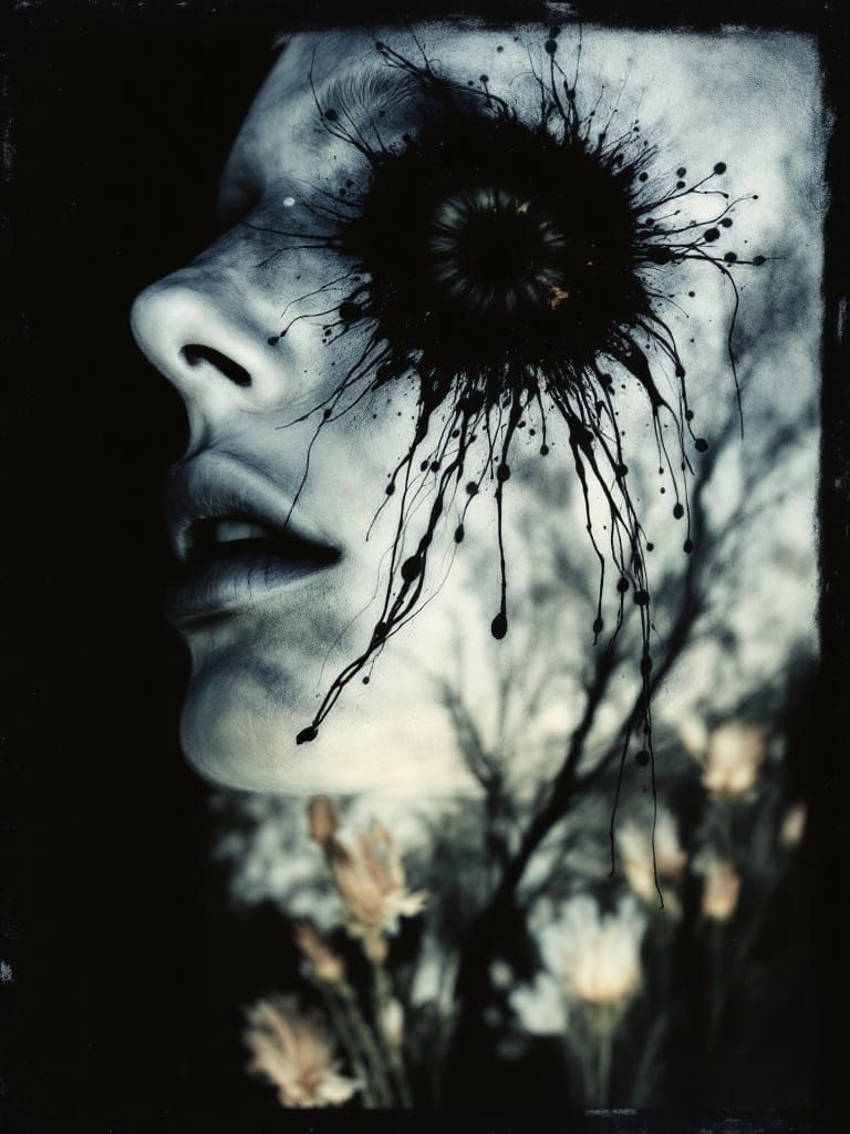 Surreal Portrait in Velvet Painted Style