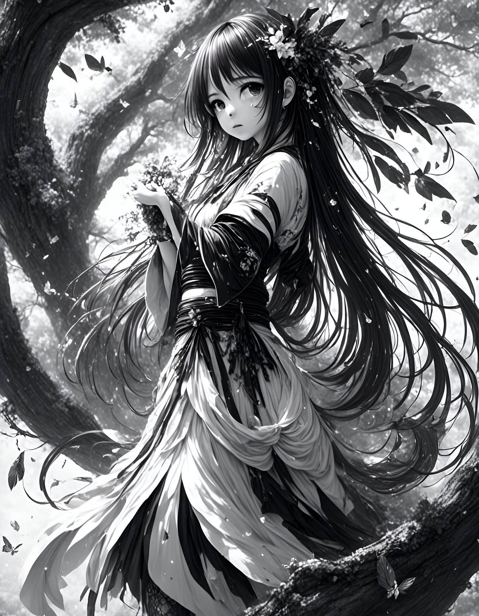 Zen Moment in Black and White