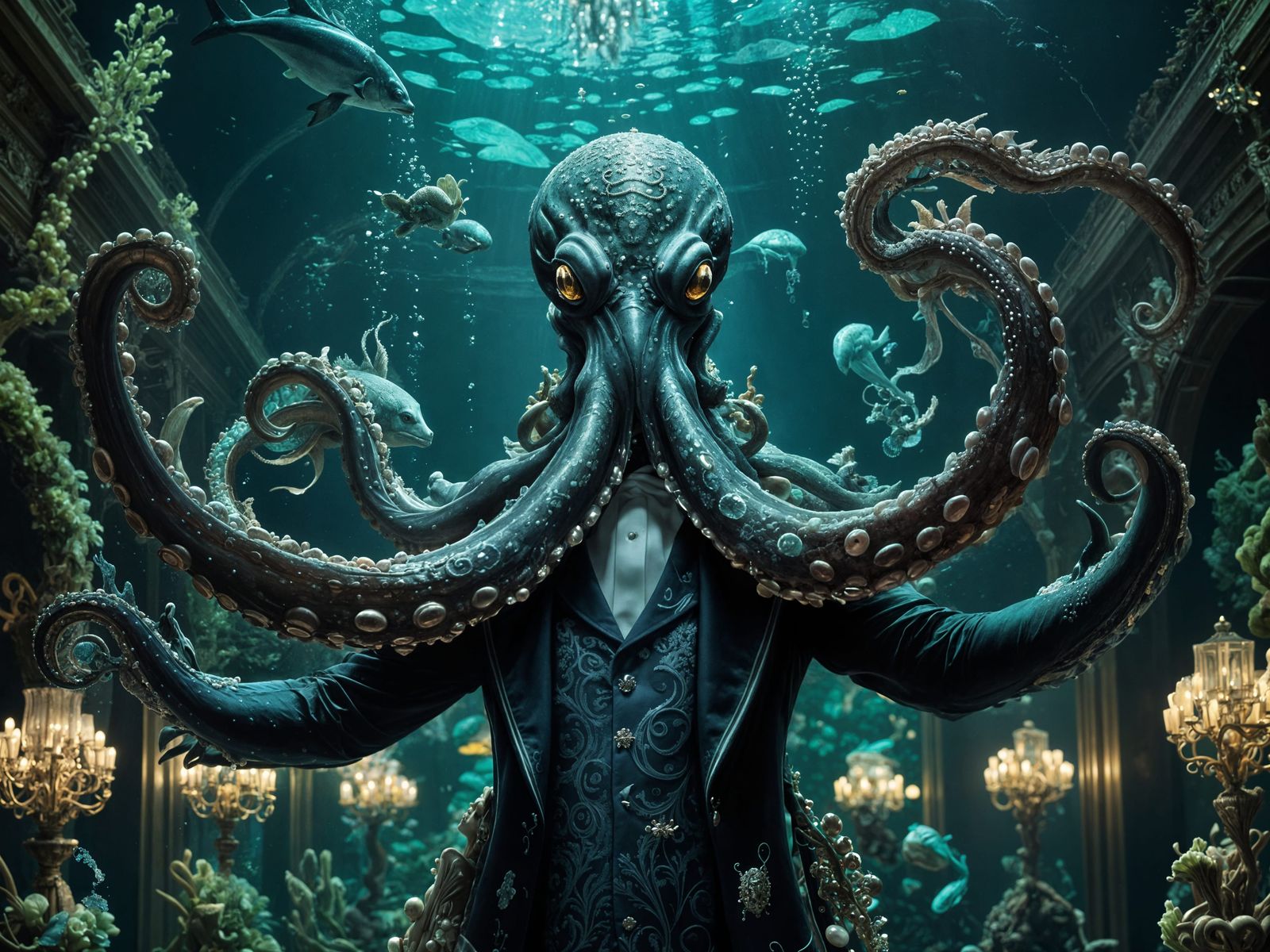 Baroque Aquatic Ballroom Under the Sea