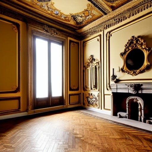 Baroque Apartment with Stone and Bronze Details